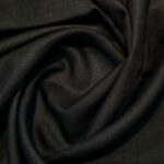 Thunder Black Linen Fabric
